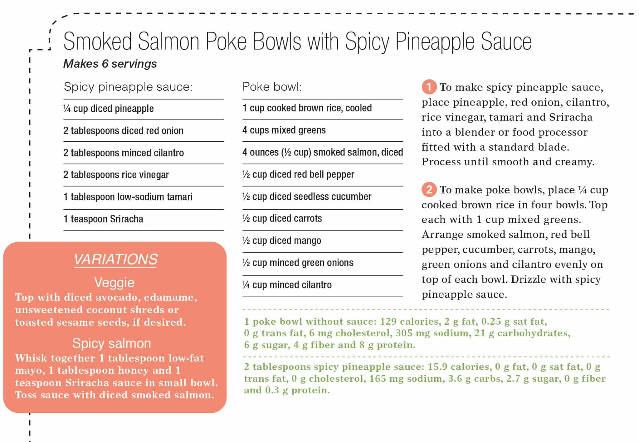 Recipe: Smoked Salmon Poke Bowls with Spicy Pineapple Sauce