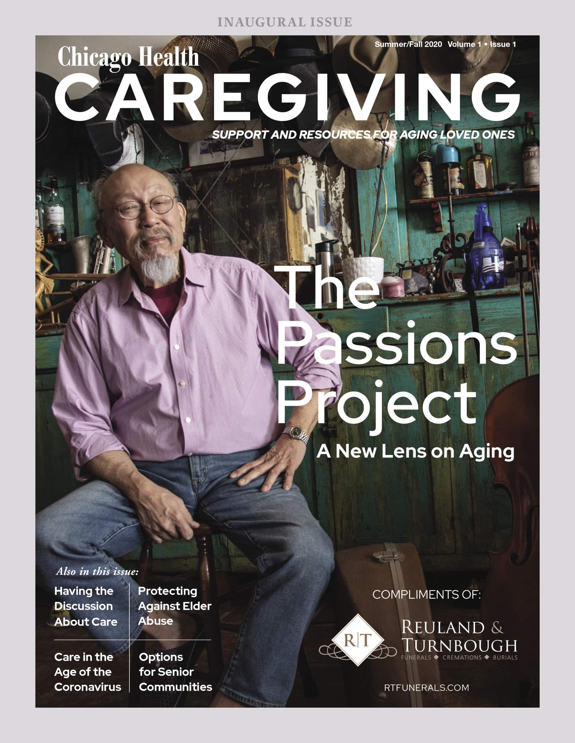 Reuland & Turnbough custom cover for Caregiving magazine Summer/Fall 2020