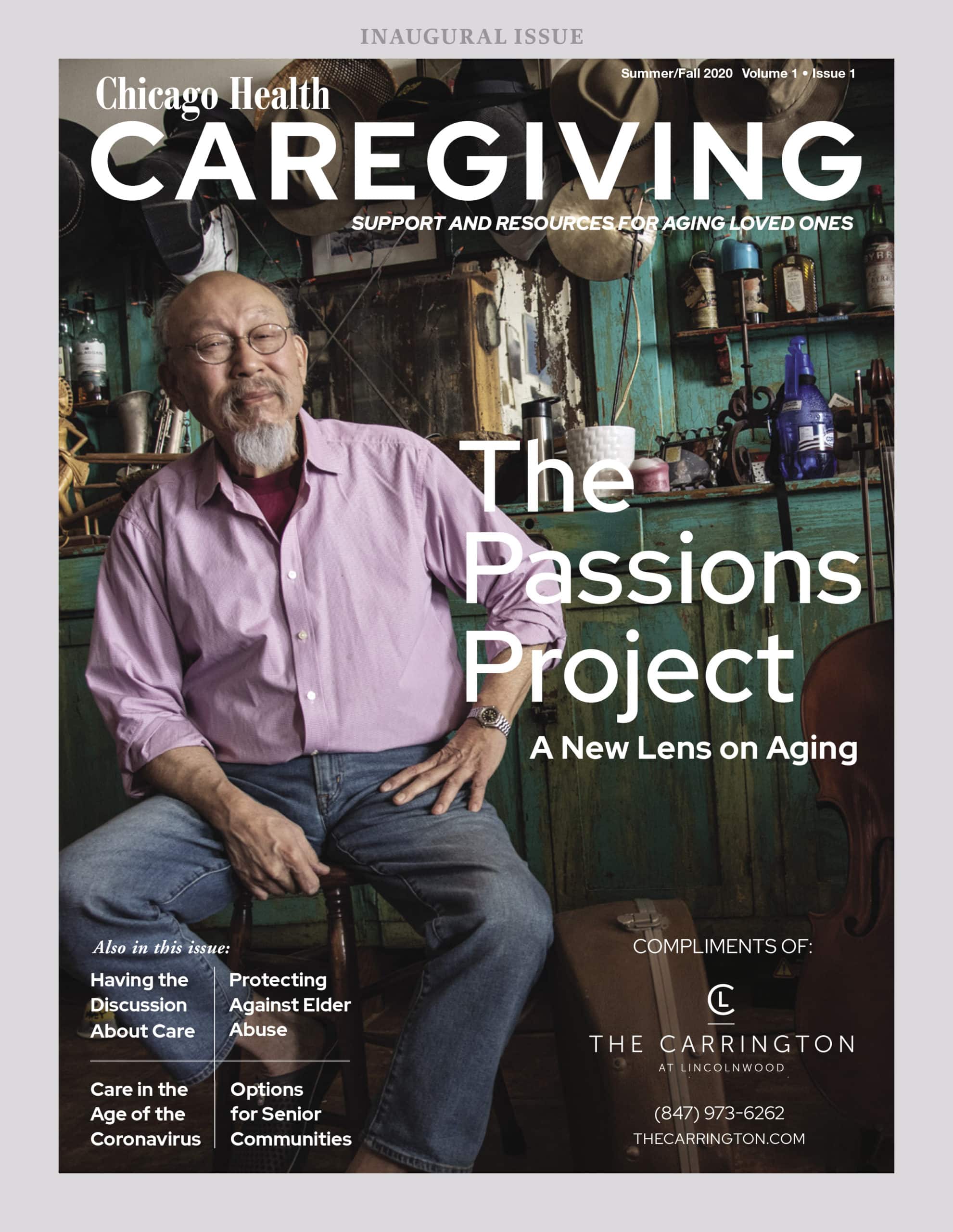 The Carrington custom cover for Caregiving magazine Summer/Fall 2020