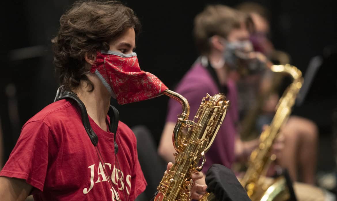 Musicians Improvise Masks for Wind Instruments to Keep the Band Together