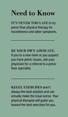 Pelvic floor physical therapy sidebar