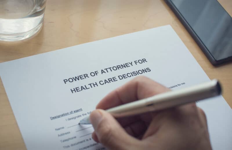 power of attorney for health care decisions.