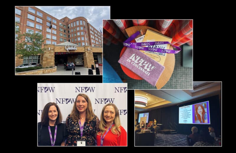 Montage of Chicago Health and Caregiving Staff receiving awards at the 2023 National Federation of Press Women conference in Cleveland, Ohio
