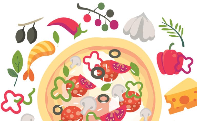 A Healthier Chicago Pizza illustration