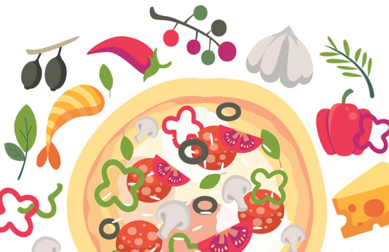 A Healthier Chicago Pizza illustration