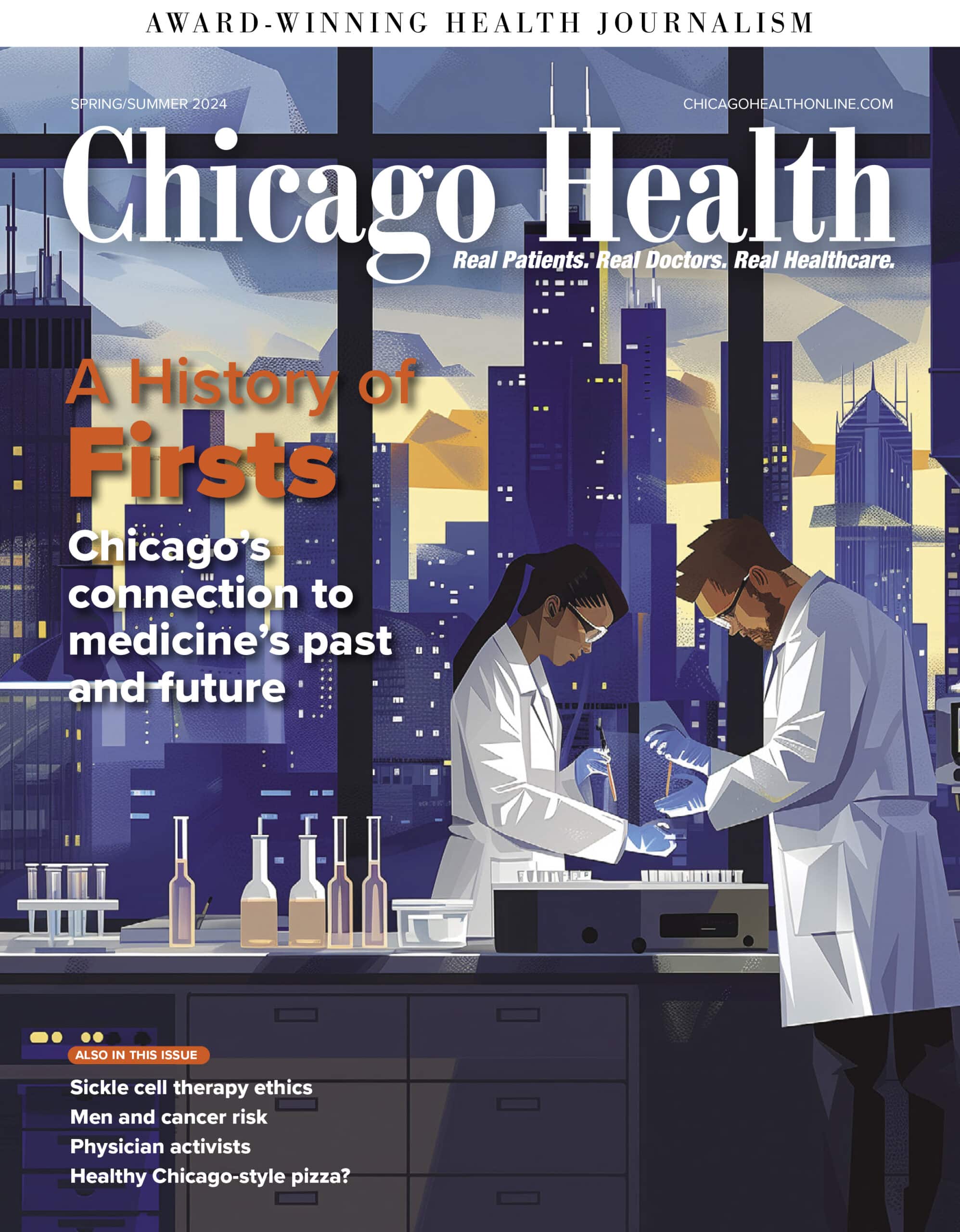 Chicago Health magazine Spring-Summer 2024 cover featuring Anthony Romeo, MD.