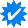 Verified symbol star with checkmark