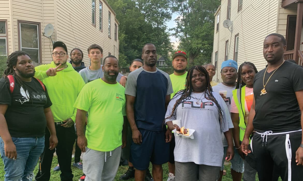 Participants of the FLIP program in Back of the yards. Violence Intervention. Courtesy of the institute for nonviolence chicago