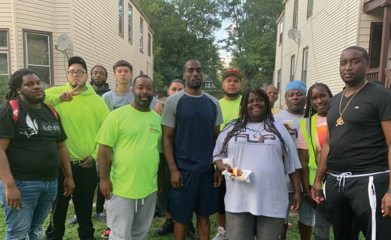 Participants of the FLIP program in Back of the yards. Violence Intervention. Courtesy of the institute for nonviolence chicago