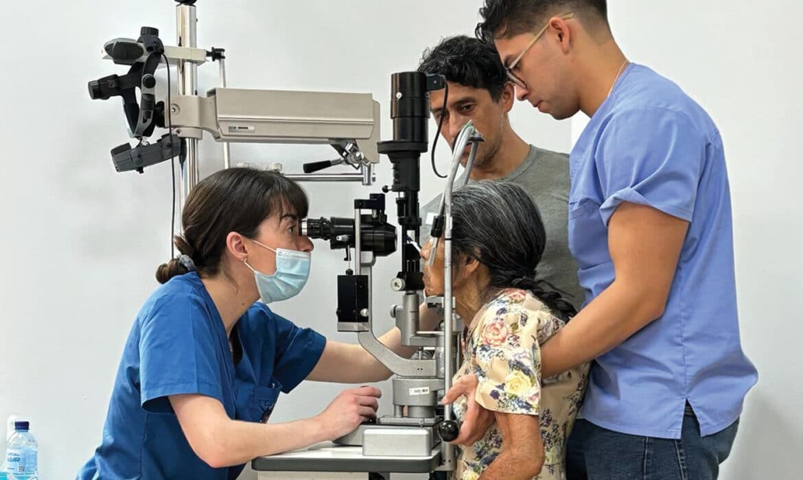 Ophthalmologists volunteer their services to provide eye care to patients in Guatemala. Courtesy of Loyola Medicine