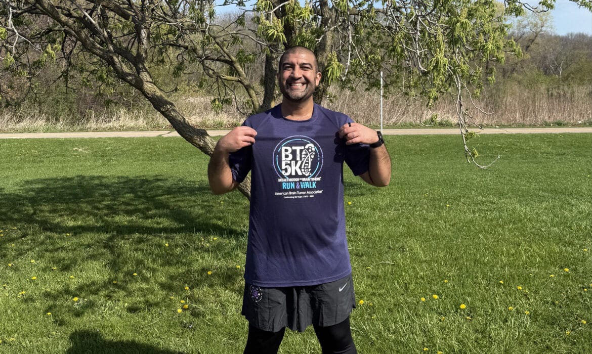 Dr. Sunny Sharma at the American Brain Tumor Association Run event