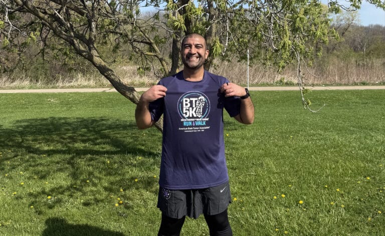 Dr. Sunny Sharma at the American Brain Tumor Association Run event
