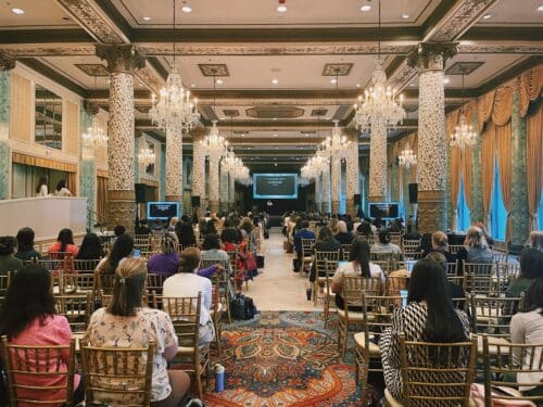 The crowd in the main room of the Women In Medicine Summit at the Drake Hotel