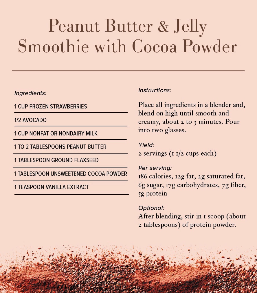 Peanut butter and jelly smoothie recipe