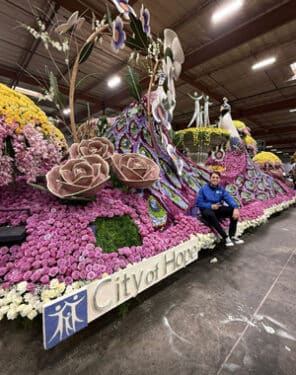 Jose Santos at the rose parade