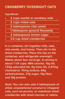 Cranberry Overnight Oats recipe