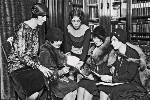 The Woman’s Board of Rush University Medical Center hosts a fashion show, 1949.